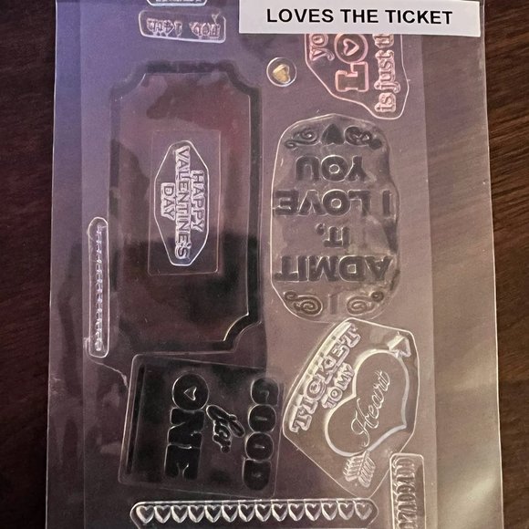 Love's The Ticket Clear Acrylic Stamp Set - Picture 1 of 2